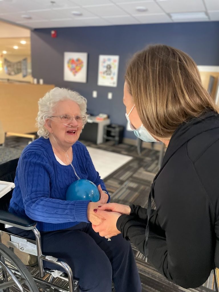 Bethesda resident enjoying the "Keep Moving" wellness kick-off class.